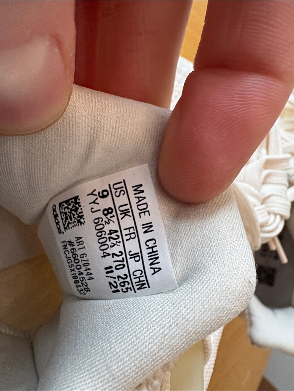adidas Ultra Boost Knit Sneakers in Cream/White - Picture 2 of 6
